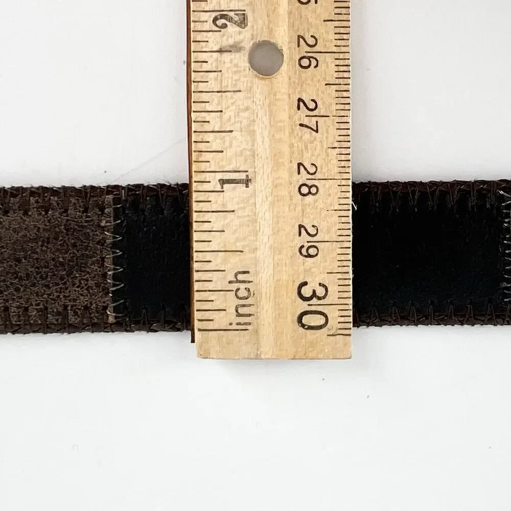 90s Patchwork Belt Brown Tan Black 1990s Vintage